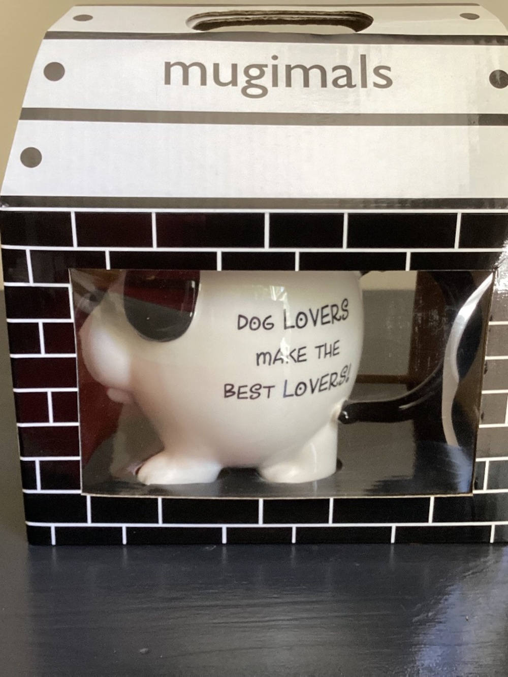 New in Box Mid Pie Mugimals Dog Shaped Mug “Dog Lovers make the Best Lover” New!
